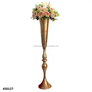 Blumen dekorative Metall Trompete Vase Hochzeits dekor Metall Blumenvasen Hochwertiger Look Handgemachte Metall Blumenvase