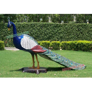 Decoración con temática de pavo real de fibra, entrada de boda, FRP, estatua de pavo real, estatua india de bienvenida para boda, fabricante y exportador - Product Image 1