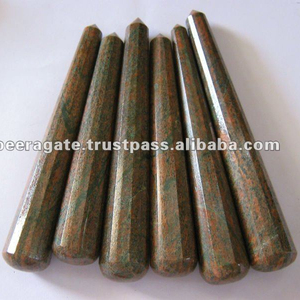 ขายส่งพลอยนวดไม้กายสิทธิ์: Unakite พลอยนวดไม้กายสิทธิ์ - Product Image 1