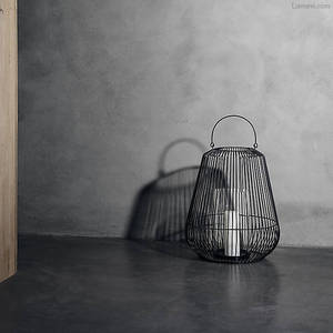 Linterna de alambre negro moderna con mango Diseño elegante para iluminación ambiental y elegantes acentos de decoración del hogar - Product Image 1