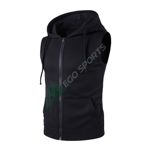 New Spring Autumn <b>Men</b> <b>Sleeveless</b> <b>Hoodie</b> 100% Cotton Zipper Hoodies <b>Men</b> Sports <b>Hoodie</b> Jogging Vest Sportswear Clothes - Product Image 5