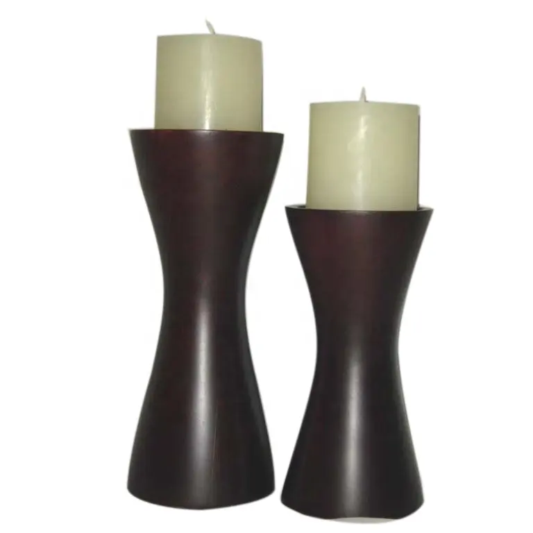 Polished Wooden Candle Holder Hot Selling fashionable trending design Manufacturer and Exporters