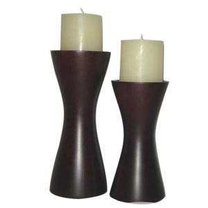 Portavelas de madera pulida, diseño a la moda, fabricante y exportación - Product Image 1