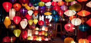 VIETNAMESE HOI an BAMBOO ROUND SILK <b>LANTERNS</b> for TRADITIONAL FESTIVAL/ TET HOLIDAY/ WEDDING / Lima - Product Image 6