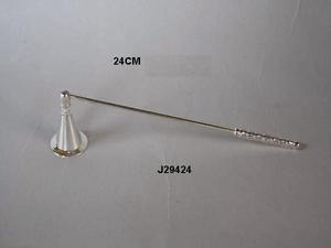 Accessoires de bougie en métal à extrémité sphérique en laiton plaqué argent fait à la main pour extincteur de décoration pour la maison - Product Image 5