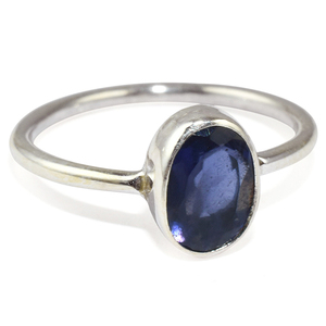 Anillo de Plata de Ley 925 con forma ovalada, joyería hecha a mano con piedras preciosas - Product Image 1