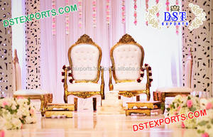 Princes Wedding Love Seater Bollywood Style Mandap Sillas Set para boda Indian Wedding Designer Mandap Sillas EE. UU. Al por mayor - Product Image 4