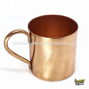 100% Pure Copper Cylinder <b>Moscow</b> <b>Mule</b> <b>Mugs</b> With Shiny Copper Finishing <b>Mugs</b> Manufacturer and Exporter From India - Product Image 4