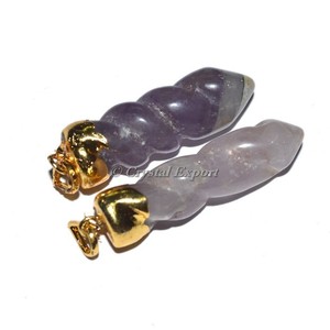 Colgante de lápiz en espiral de amatista - Product Image 1