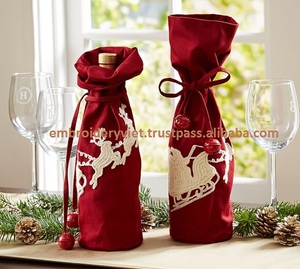 Bordado bolsas de vino para Navidad - Product Image 3