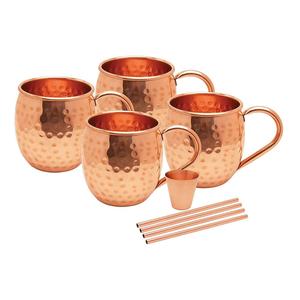 Tasses en cuivre droites antiques pour une boisson saine - Product Image 3