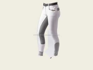 Culotte équestre de luxe blanche, légère et super extensible, en Silicone, pour l'équitation - Product Image 2