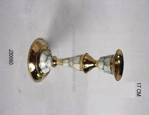 Portavelas de latón fundido con mosaico de nácar para decoración del hogar de bodas y Navidad - Product Image 5