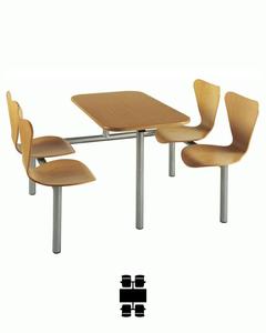 Mesa de cafetería escolar moderna personalizada, muebles de metal duraderos para comedor, aula, Universidad y uso en el salón - Product Image 5