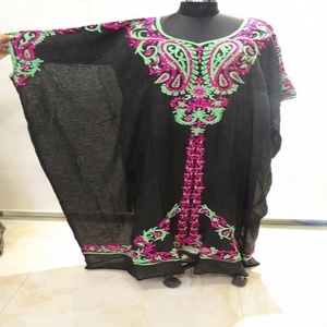 Vestidos de caftán bordados de alta calidad para mujer, vestidos de caftán de trabajo de hilo, tamaño maxi - Product Image 1