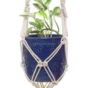 Colgador de Macramé de Alta Calidad para Plantas, Colgadores de Plantas con Cuerda, Colgador de Plantas en Color Degradado - Product Image 1