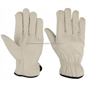 Gants de travail en cuir de style chauffeur, gants de jardinage, gants de chauffeur de camion, gants de sécurité en cuir grainé avec protection anti-impact - Product Image 2