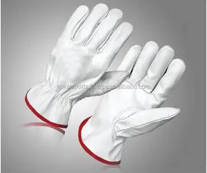 Guantes de Seguridad para Conducir Camiones de Cuero de Cabra de Grado AB con Protección Antideslizante y Anticorte, Ajuste Cómodo - Product Image 1