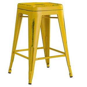 Tabouret de BAR en fer, incroyable, rustique, pour salle à manger, petit déjeuner, chaise SIMPLE, banc pour étudiants, en métal - Product Image 2