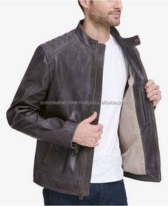 Nouvelle veste en cuir marron pour homme 2026 - Product Image 2