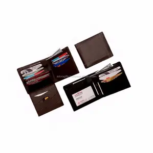 Custom Gift Men's Genuine leather wallet with multiple card pockets ID card pockets with coin pockets 2024