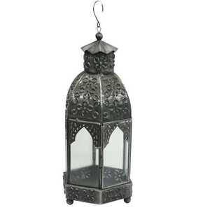 Antique-Style Home & Christmas Decorations Handmade New Design Filigree Metal Iron <b>Candle</b> <b>Lantern</b> with Glass for <b>Outdoor</b> Use - Product Image 4