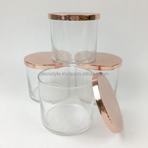 Pot en céramique et gobelet blanc, bougie vide avec couvercle - Product Image 3