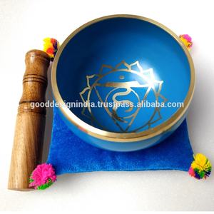 Cuencos tibetanos de 4 "de alta calidad con cuencos de bronce de color verde claro para yoga y meditación Chakra de curación del alma - Product Image 2