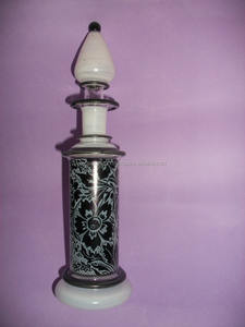 Flacons de parfum en verre soufflé à la main égyptien avec un motif gravé à l'or - Product Image 6