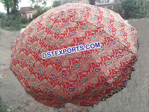 Parapluie léger en velours de couleur personnalisée, traditionnel pour les mariages indiens, dernier cri en matière de décoration de mariage, exclusif - Product Image 5