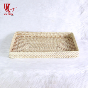 Plateau de service en rotin tressé à la main pour table - Product Image 6