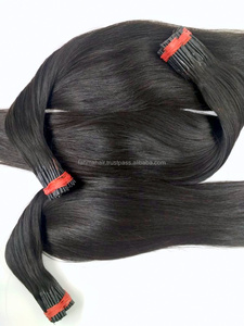 Cabello indonesio con puntas en I, liso natural, 100% cabello humano Remy, todos los colores, color personalizado, de una sola capa. - Product Image 2