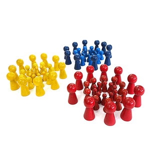 Trò Chơi Cờ Vua, Cầm Đồ Bằng Gỗ Hỗn Hợp B-Đỏ & Vàng & Xanh, Chơi Đồ Chơi Vui Nhộn - Product Image 4