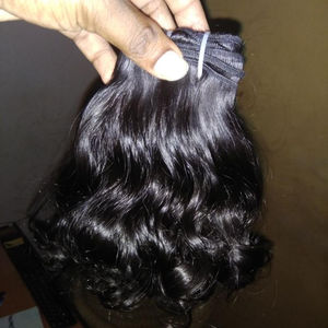 ผมต่อจากเรมี่ผมคนอินเดียแท้100% ไม่พันกันลอนธรรมชาติผมลอนแบบอิตาลีมัดผมสไตล์แอฟโฟร - Product Image 1