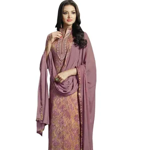 Trang Phục Thường Ngày Theo Yêu Cầu Thanh Lịch Chất Liệu Salwar Kameez Với Vải Voan Dupatta Cho Nữ Trang Phục Dân Tộc