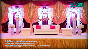 Real oro rojo Combo boda escenario decoración de última tendencia bodas etapas decoraciones - Product Image 4