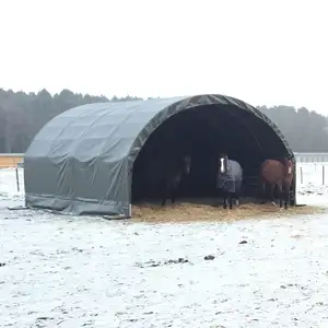 Refugio de animales para ganado temporal al aire libre