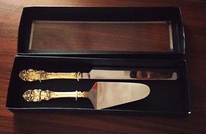 สง่างามเค้กแต่งงานเซิร์ฟเวอร์และมีดชุด - Product Image 3