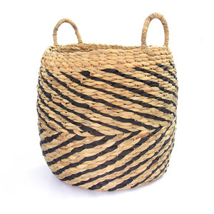 High Quality Eco-Friendly <b>Large</b> Round Water Hyacinth <b>Baskets</b> From Vietnam Durable <b>Storage</b> for Home and Laundry Use - Product Image 6