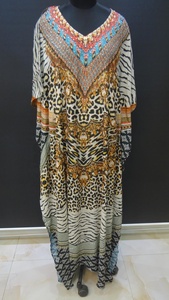 Caftán informal de longitud larga Dashiki, caftán estampado hermoso, vestido Maxi ~ ropa de noche informal - Product Image 3