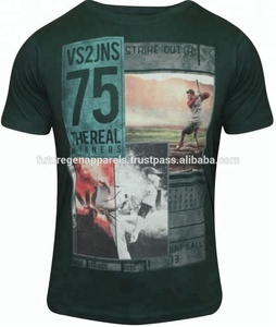 เสื้อยืดคอกลมสำหรับผู้ชายพิมพ์ลายออกแบบได้ตามต้องการเสื้อยืดแขนสั้นผ้าเจอร์ซีย์ไซส์ใหญ่ผ้าไหมพิมพ์ลายผลิตในอินเดีย - Product Image 2