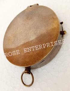 Boussole en laiton nautique antique avec logo personnalisé Horloge poème de travail plat maritime vintage en métal poli fait à la main style européen haut - Product Image 3