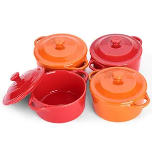 7 Unzen Keramik Souffle Dish Mini Auflauf Auflauf förmchen Dip Schalen