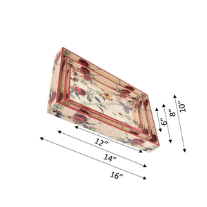 Juego de 3 bandejas de servicio de impresión digital desechables y sostenibles de acrílico de madera de estilo minimalista para el regreso a la escuela - Product Image 4