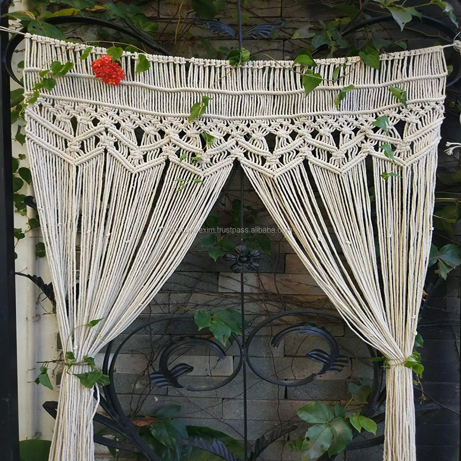 White Macrame Curtains Beautiful Home Decor Cotton Rope Wall Decor Tapestry Macrame Wall Hanging Curtains