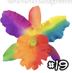 Sunne Tropical Cattleya, accesorios para el cabello de flores de tela multicolor a la moda, tocado elegante de 3,5 pulgadas para bodas y regalos - Product Image 6