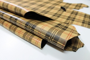 Cuero estampado de doble cara a cuadros y negros, piel de oveja suave, Napa, piel de oveja de la mejor calidad, venta al por mayor - Product Image 5