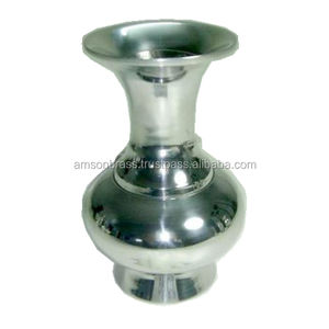 Florero con marco de Metal Chapado en plata, jarrón de Metal de aluminio de diseño hecho a mano para florero de habitación de Hotel y decoraciones interiores para el hogar - Product Image 3