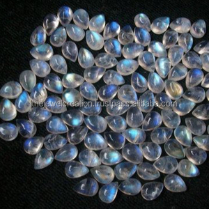 6mm 8mm Arco Iris Natural Piedra lunar Pera Lisa Cabujones calibrados sueltos Proveedor de piedras preciosas Oferta a granel a precio de fábrica al por mayor - Product Image 1