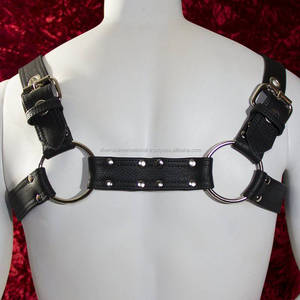 SHEMAX 2024 CALIDAD SUPERIOR VENTA CALIENTE PERSONALIZADA AL POR MAYOR OEM HECHO EN PAKISTÁN Arnés de pecho estilo Bulldog de cuero para hombre personalizado - Product Image 2